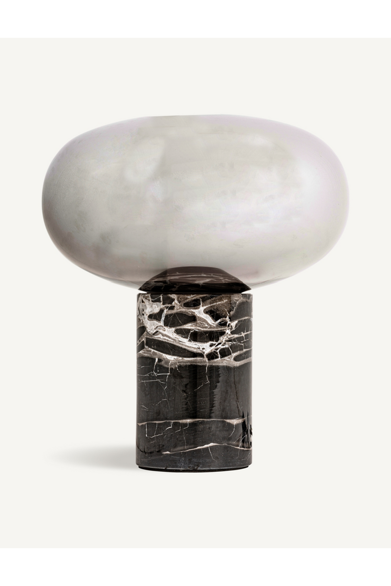 Cylindrical Black Marble Table Lamp M | Vical Home Eira | Woodfurniture.com