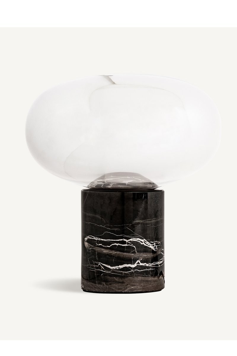 Cylindrical Black Marble Table Lamp S | Vical Home Eira | Woodfurniture.com