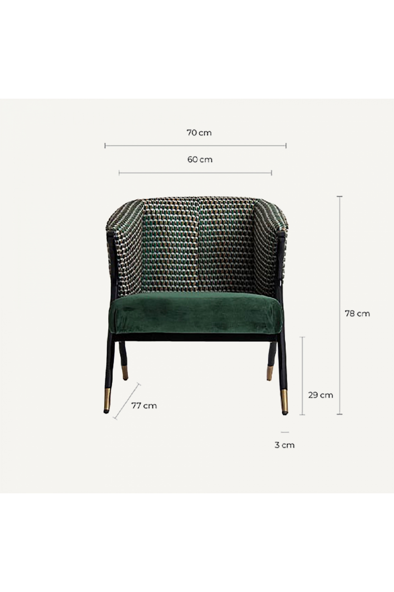 Modern Green Velvet Armchair | Vical Home Kelheim | Woodfurniture.com