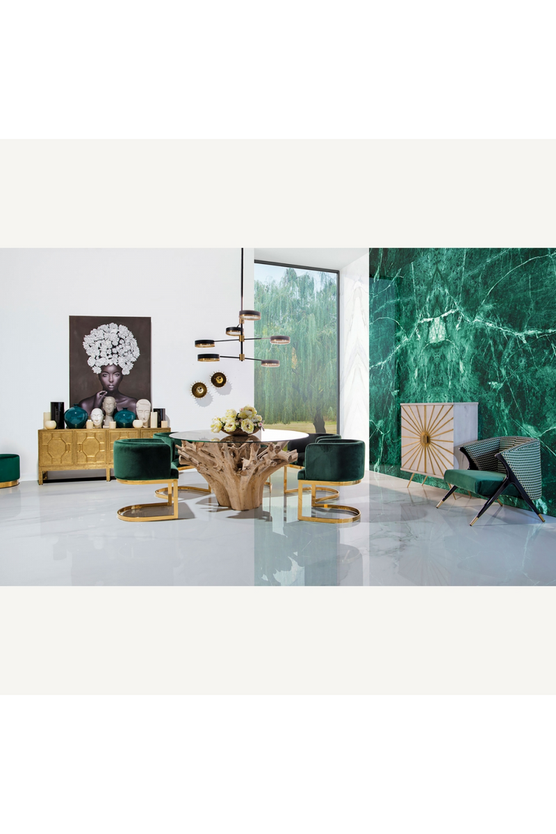 Modern Green Velvet Armchair | Vical Home Kelheim | Woodfurniture.com