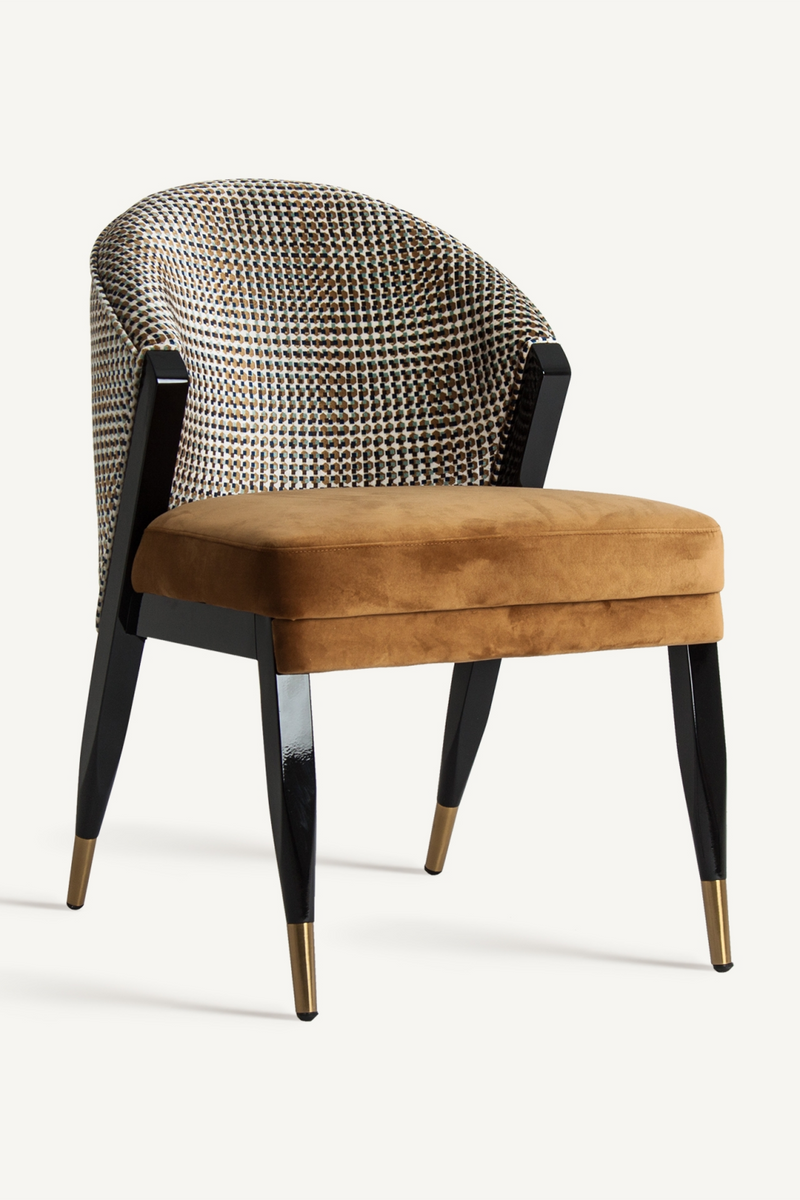 Ocher Velvet Seat Dining Chair | Vical Home Brillon | Woodfurniture.com