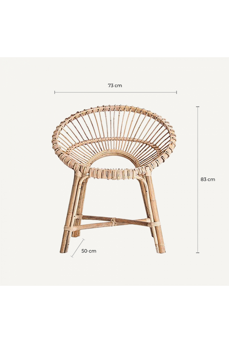 Round Rattan Armchair | Vical Home Chilaw | Woodfurniture.com