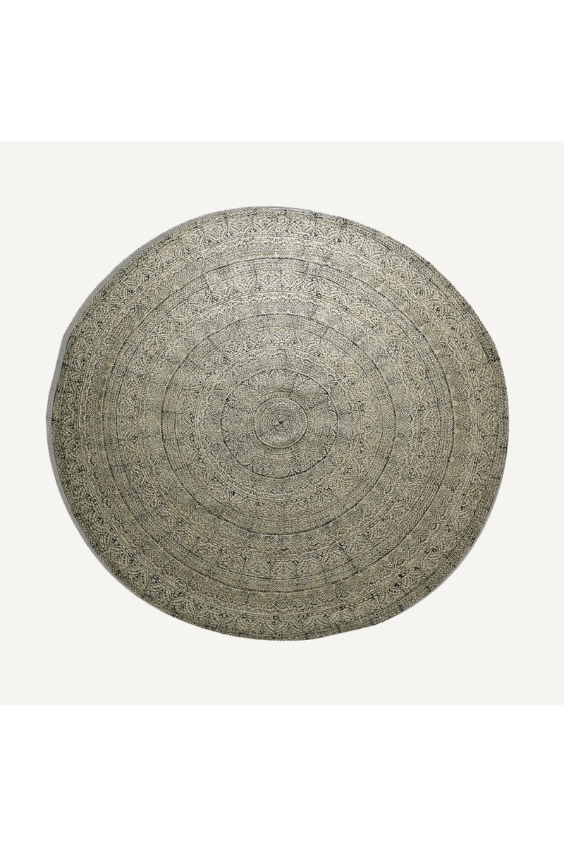 Round Contemporary Jute Rug 8' | Vical Home Kirana | Woodfurniture.com