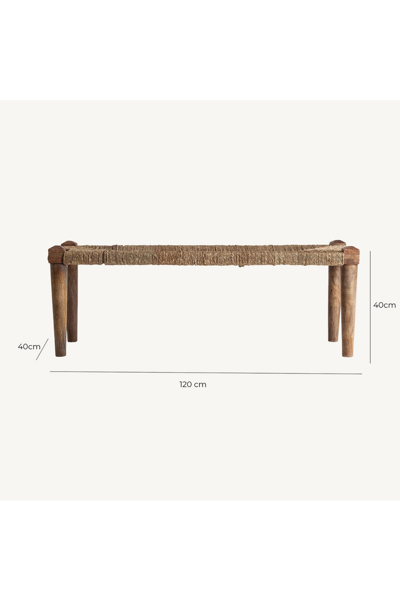 Natural Fiber Bench | Vical Home Tassaloro | Oroatrade.com