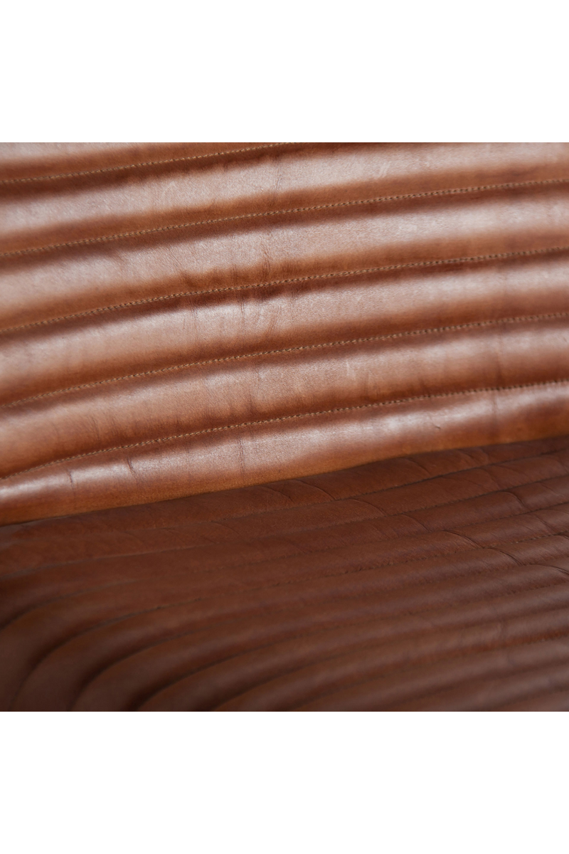 Brown Leather Chanelled Accent | Vical Home Almstock | Woodfurniture.com