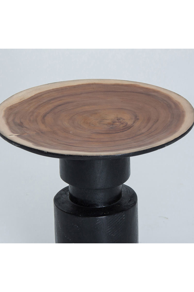 Black Tropical Wood Side Table | Vical Home Sauris | Woodfurniture.com