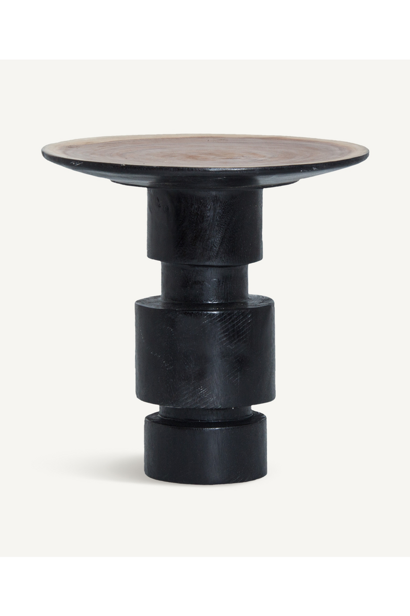 Black Tropical Wood Side Table | Vical Home Sauris | Woodfurniture.com