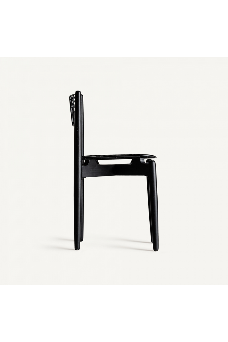 Black Metal Dining Chair (2) | Vical Home Plisse | Woodfurniture.com