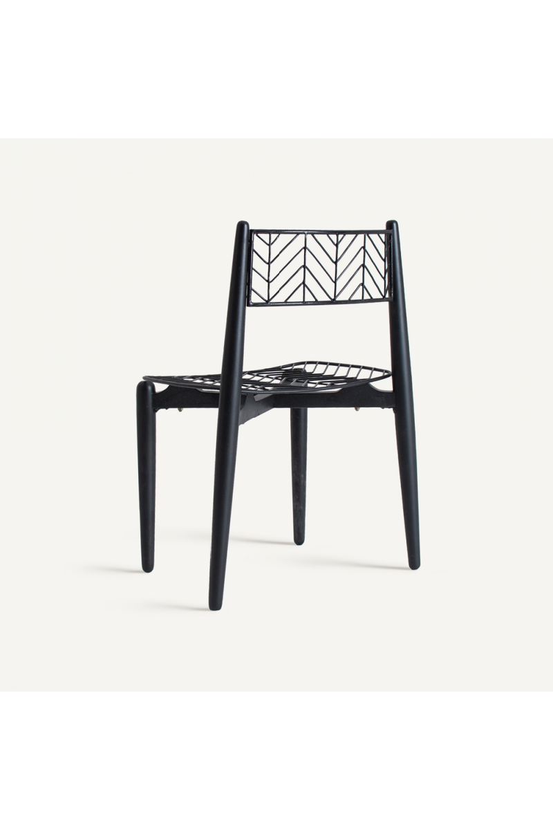 Black Metal Dining Chair (2) | Vical Home Plisse | Woodfurniture.com