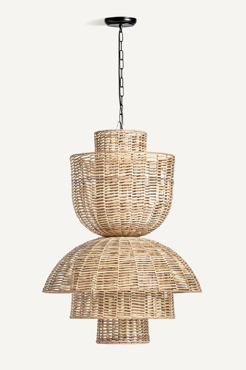 Pleated Rattan Hanging Lamp | Vical Home Plisse | Woodfurniture.com