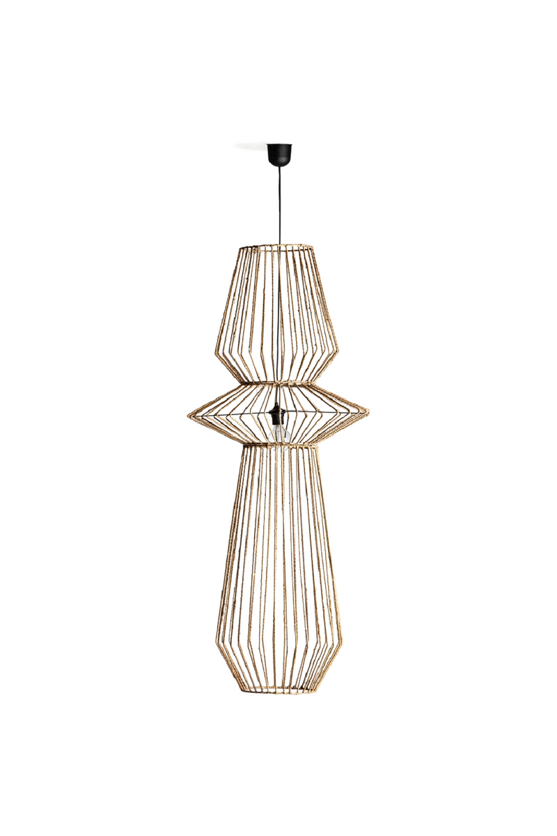 Braided Rattan Hanging Lamp | Vical Home Plisse | Woodfurniture.com