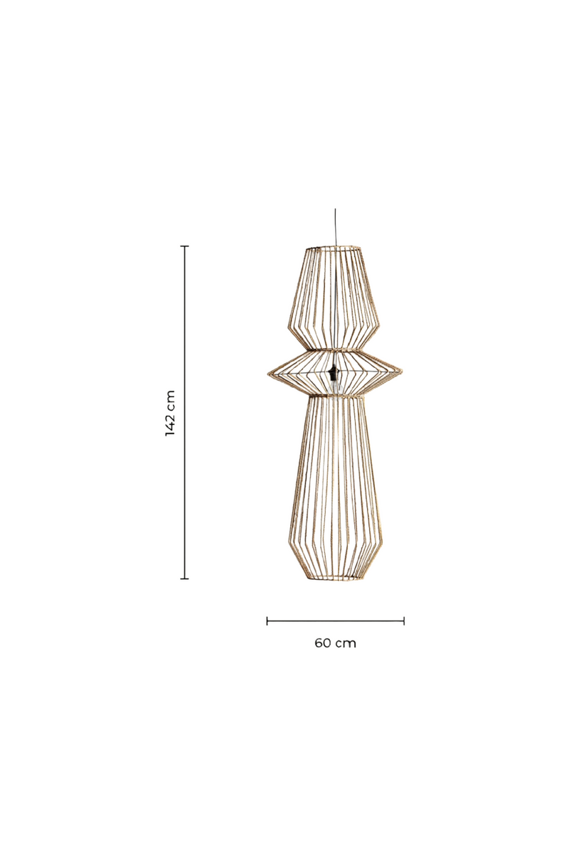 Braided Rattan Hanging Lamp | Vical Home Plisse | Woodfurniture.com