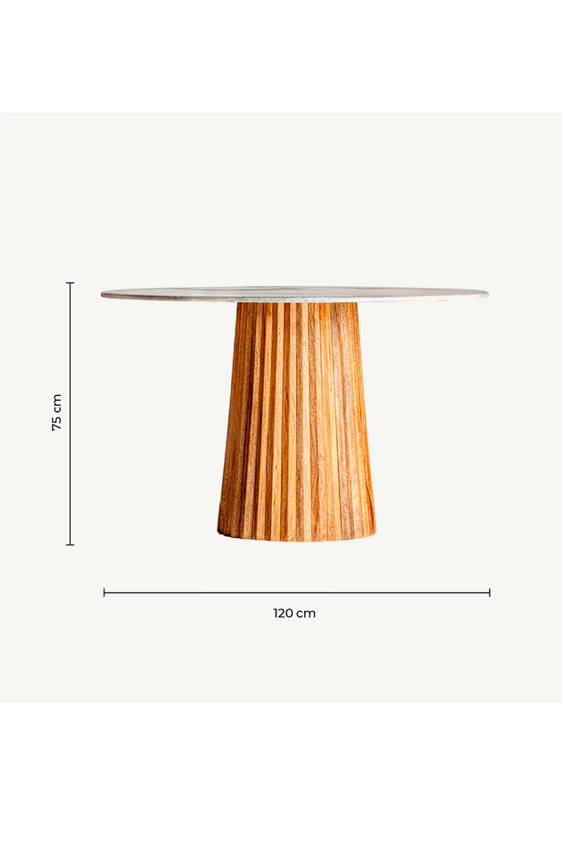 Central Base Wood Dining Table | Vical Home Plisse | Woodfurniture.com