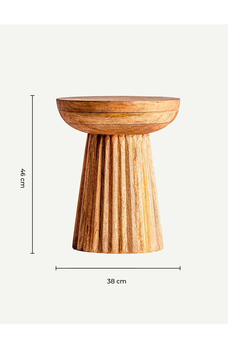 Mango Wood Pedestal Side Table | Vical Home Plisse | Oroatrade.com