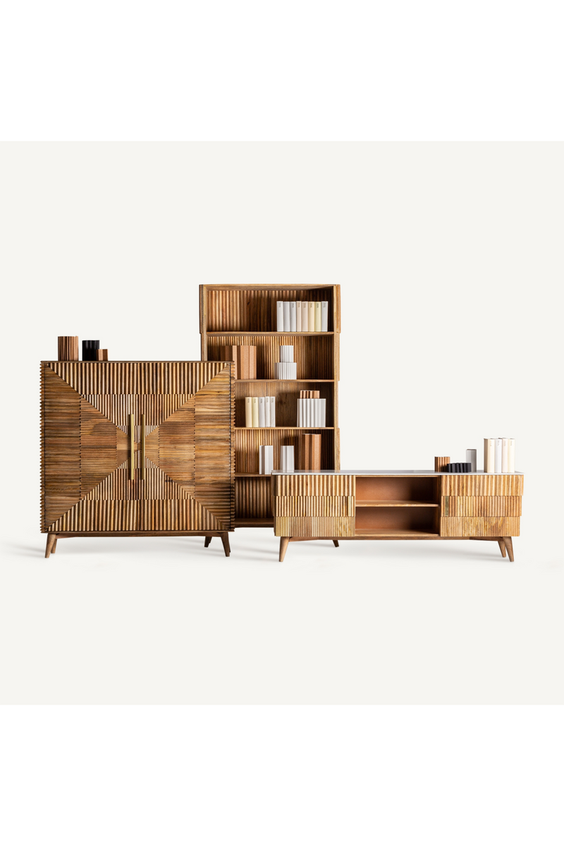 Fluted Wood Modern Cabinet | Vical Home Plisse | Oroatrade.com