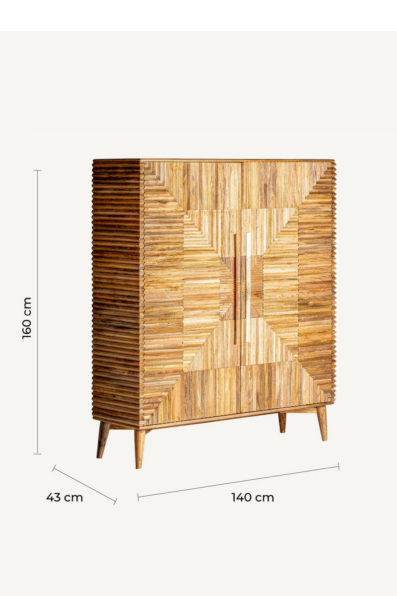 Fluted Wood Modern Cabinet | Vical Home Plisse | Woodfurniture.com