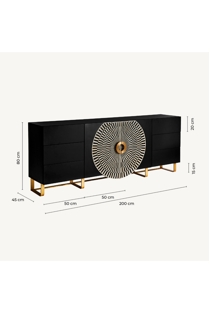 Black & White 2-Door Sideboard | Vical Home Gatsby | Woodfurniture.com