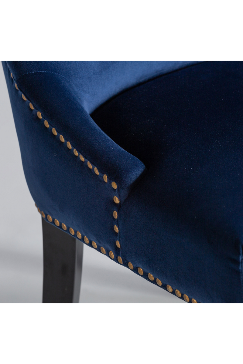 Blue Velvet Studded Accent Chair | Vical Home Isella | Woodfurniture.com