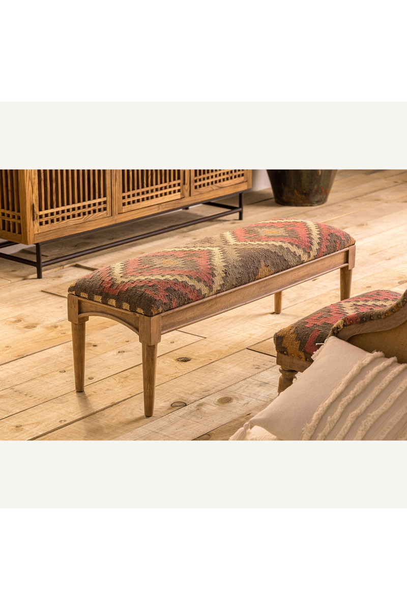 Patterned Jute Bench | Vical Home Rakek | Oroatrade.com