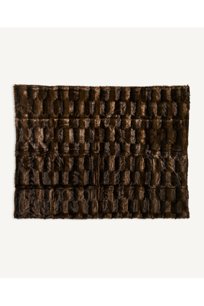 Brown Microfiber Throw Blanket | Vical Home Bison | Woodfurniture.com