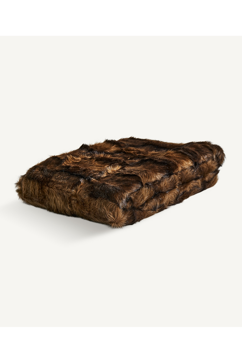 Brown Microfiber Throw Blanket | Vical Home Bison | Woodfurniture.com