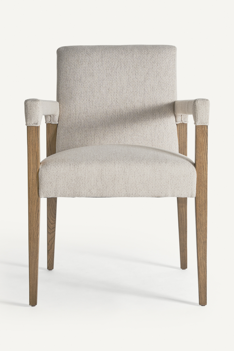 Cream Linen Accent Armchair | Vical Home Baena | Woodfurniture.com