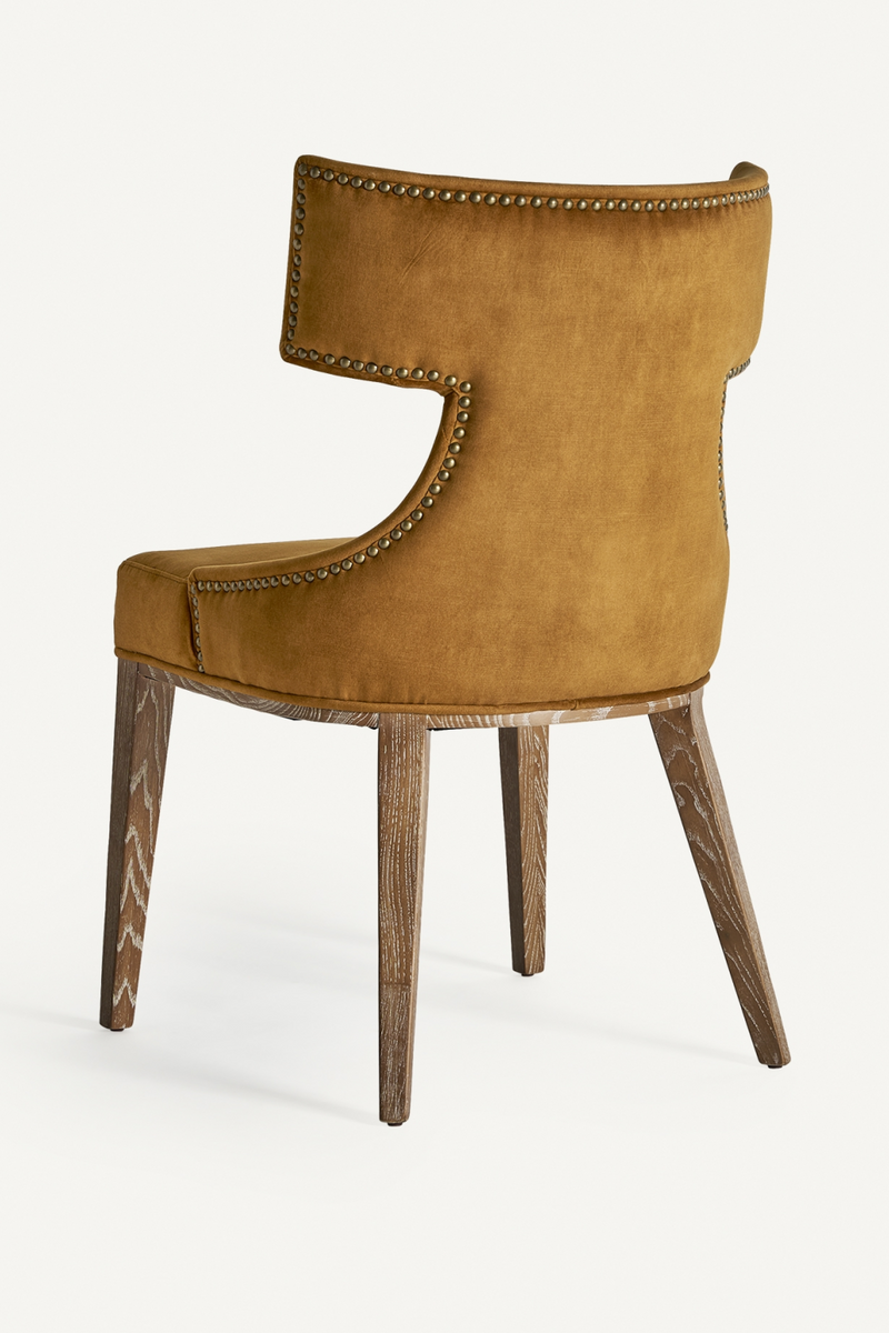 Yellow Studded Dining Chair | Vical Home Dozza | Woodfurniture.com