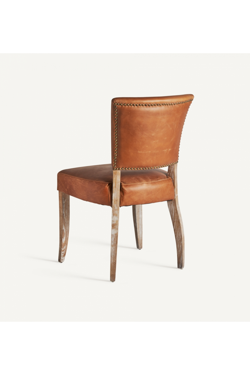 Brown Leather Accent Chair | Vical Home Tolla | Woodfurniture.com