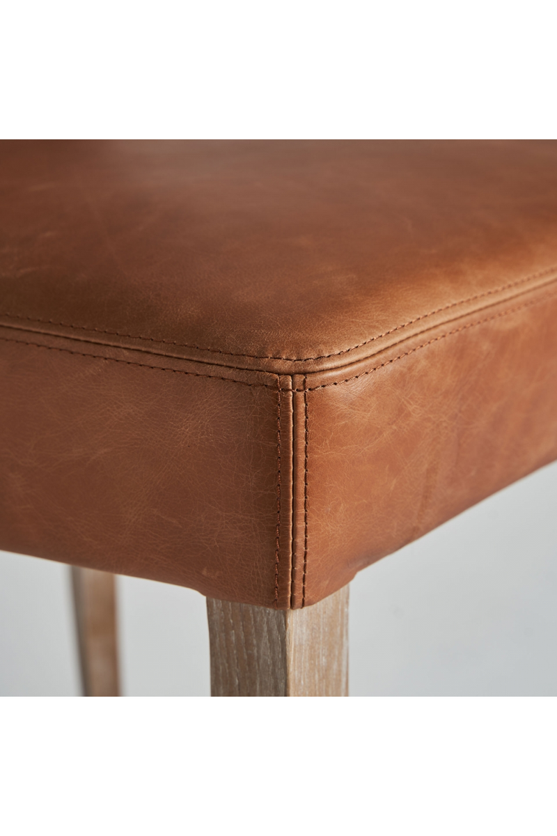 Brown Leather Dining Chair (2) | Vical Home Tolla | Woodfurniture.com