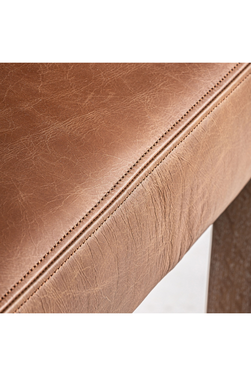 Brown Leather Accent Armchair | Vical Home Tolla | Woodfurniture.com