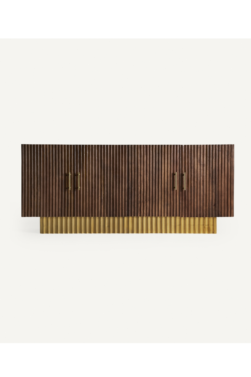 Brown Wooden Fluted Sideboard | Vical Home Mesia | Woodfurniture.com