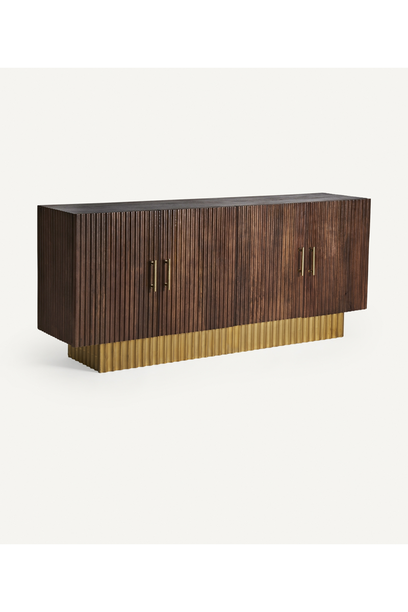 Brown Wooden Fluted Sideboard | Vical Home Mesia | Oroatrade.com