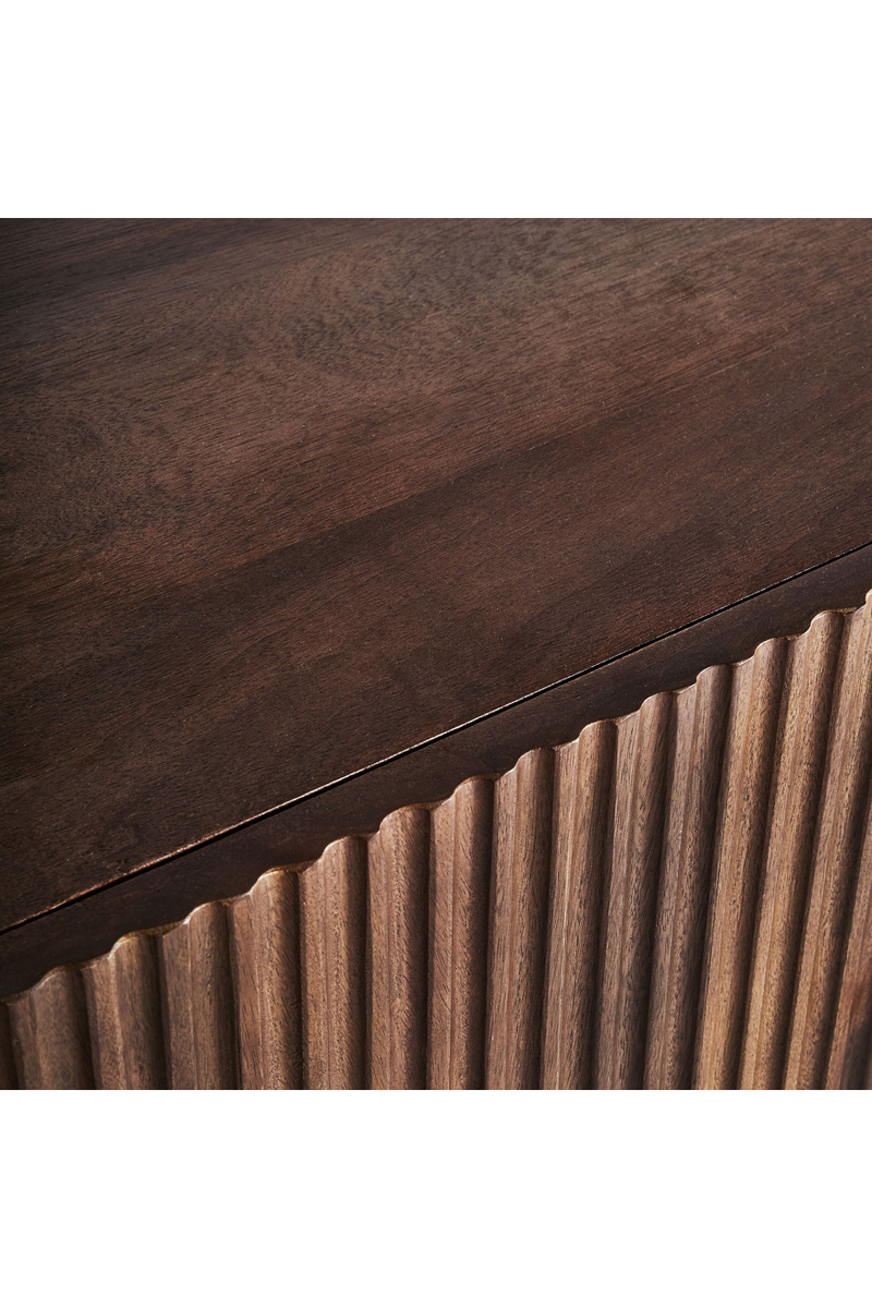 Brown Wooden Fluted Sideboard | Vical Home Mesia | Woodfurniture.com