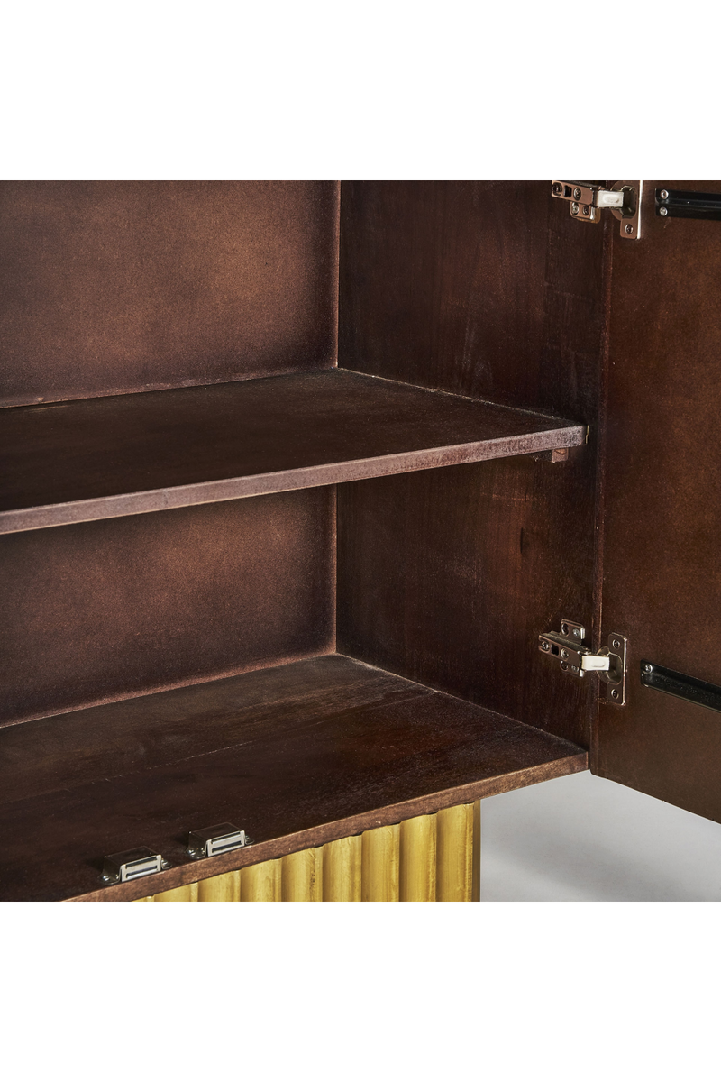 Brown Wooden Fluted Sideboard | Vical Home Mesia | Oroatrade.com