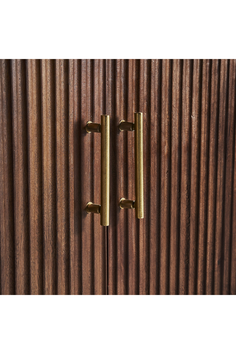 Brown Wooden Fluted Sideboard | Vical Home Mesia | Woodfurniture.com