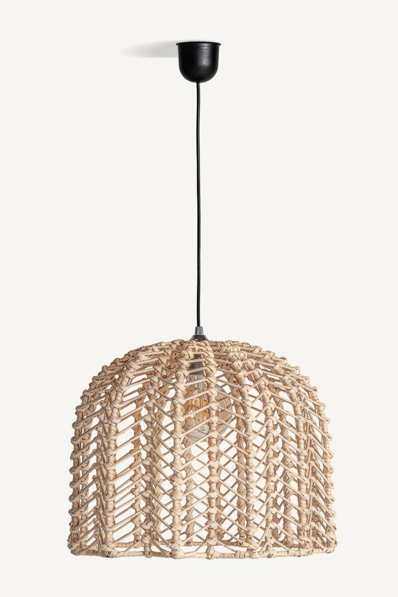 Braided Rattan Dome Hanging Lamp | Vical Home Plisse | Woodfurniture.com