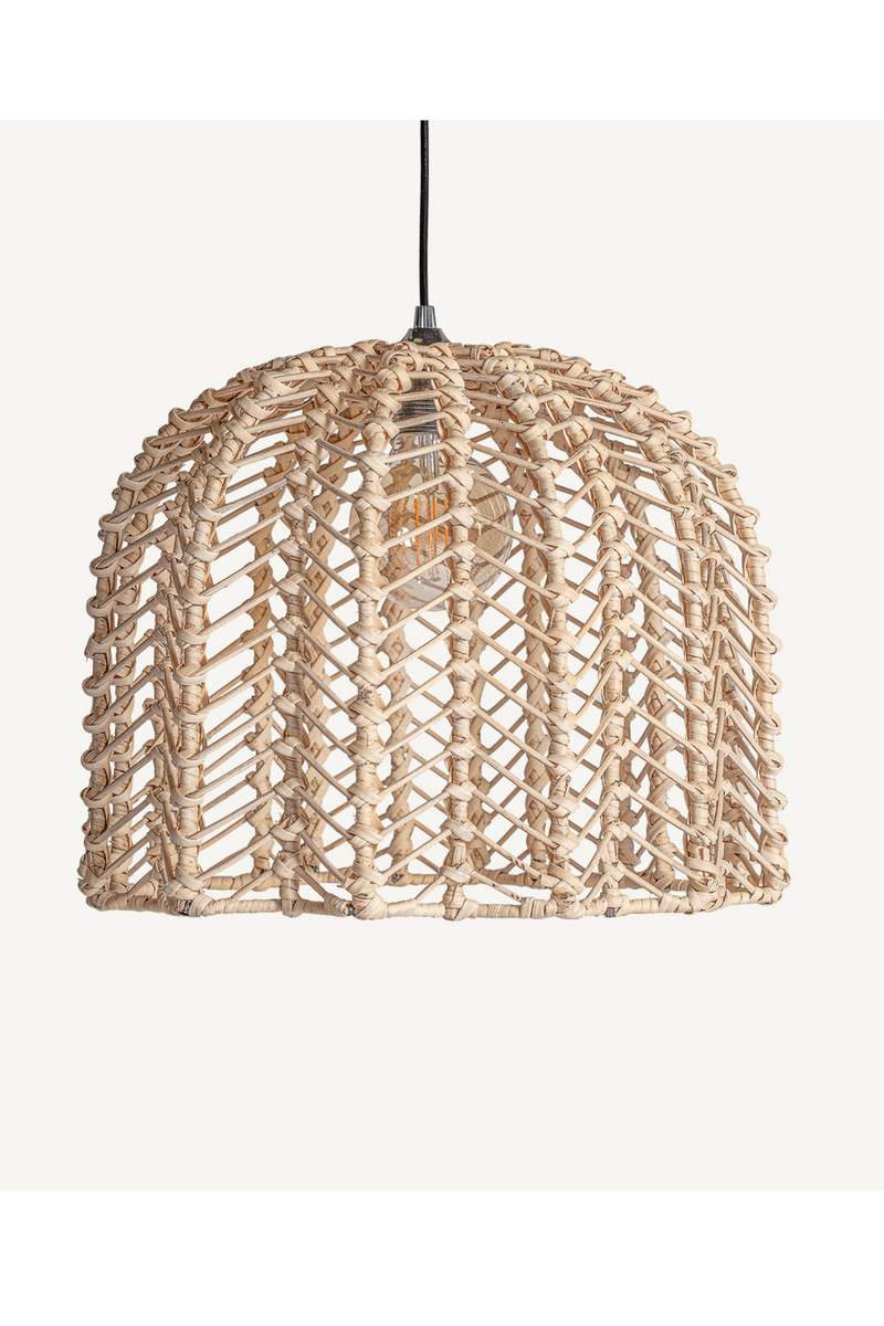 Braided Rattan Dome Hanging Lamp | Vical Home Plisse | Woodfurniture.com