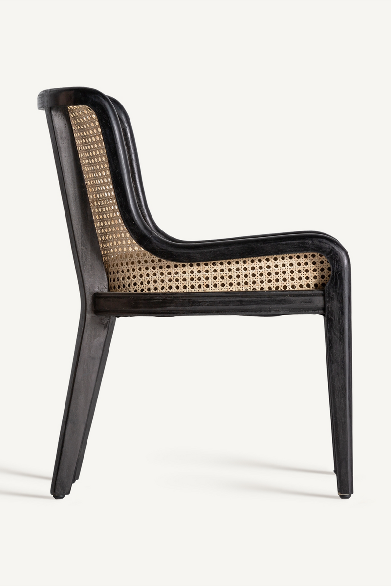 Velvet Seat Rattan Accent Chair | Vical Home Velburg | Woodfurniture.com