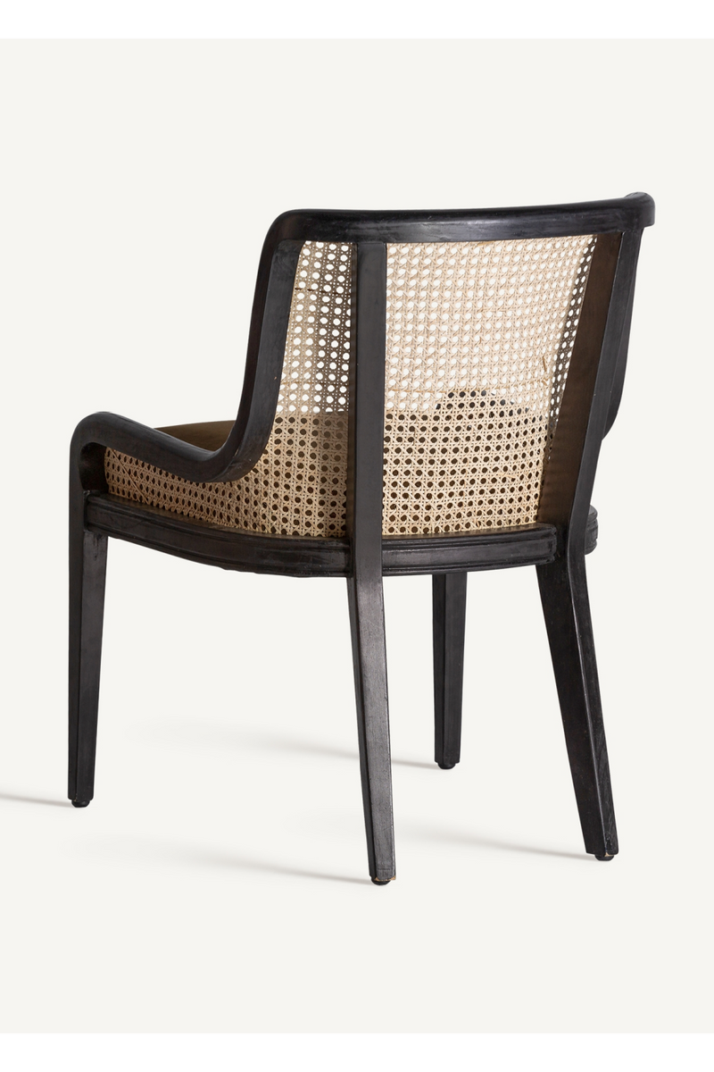 Velvet Seat Rattan Dining Chair | Vical Home Velburg | Woodfurniture.com