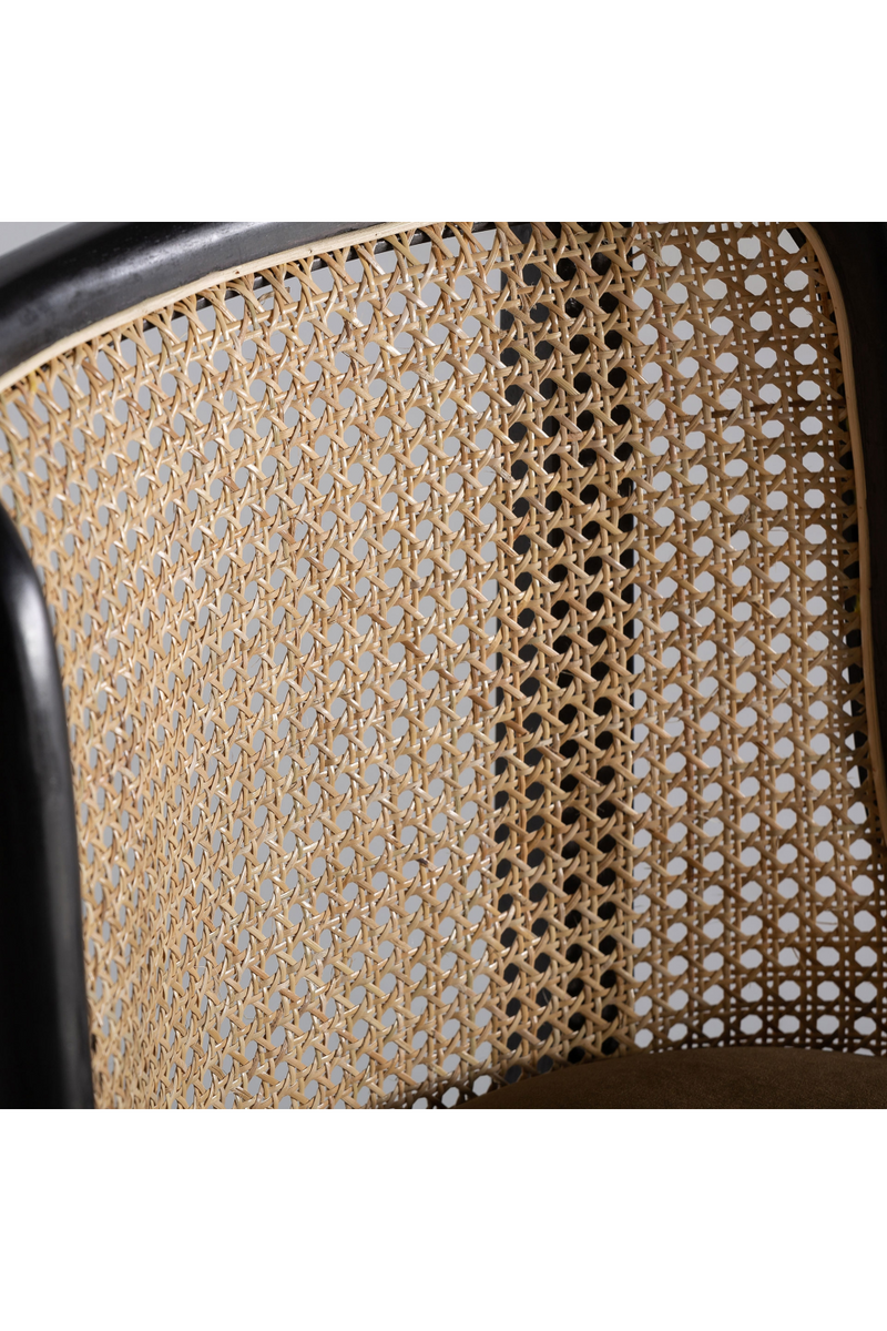 Velvet Seat Rattan Dining Chair | Vical Home Velburg | Woodfurniture.com