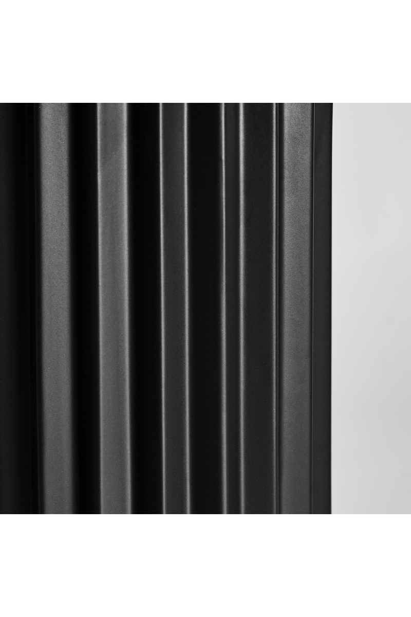 Black Stone Fluted Vase | Vical Home Plissé | Woodfurniture.com