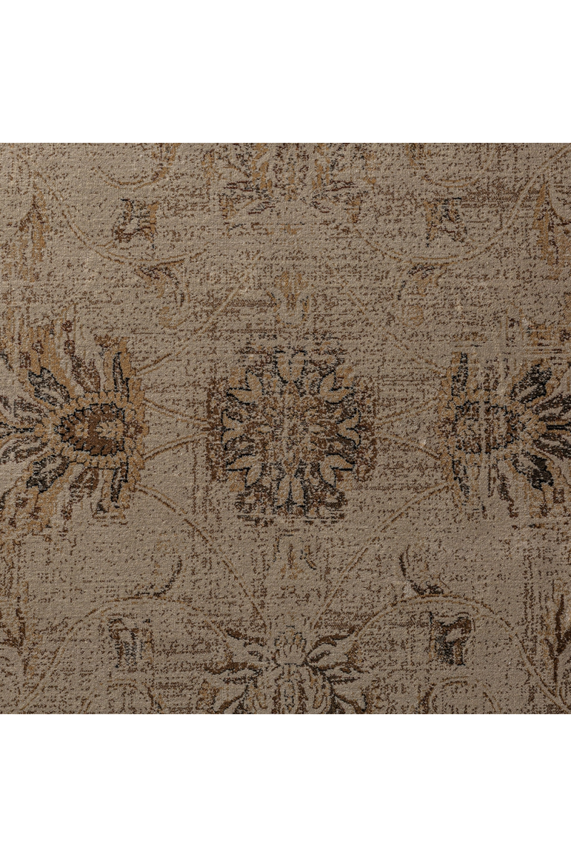 Brown Floral Print Rug 9'5" x 6'5" | Vical Home Anka | Woodfurniture.com