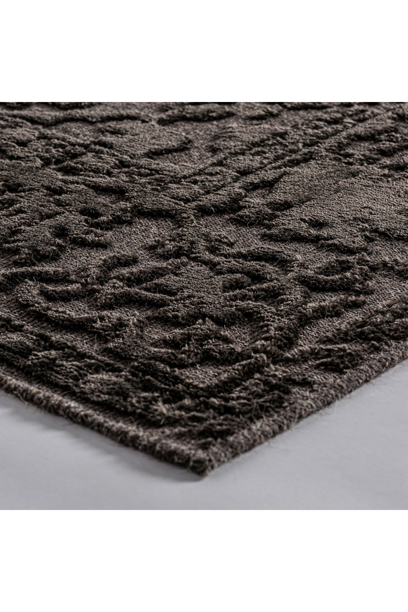 Black Viscose Carpet 6'5" x 9'5" | Vical Home Wera | Woodfurniture.com