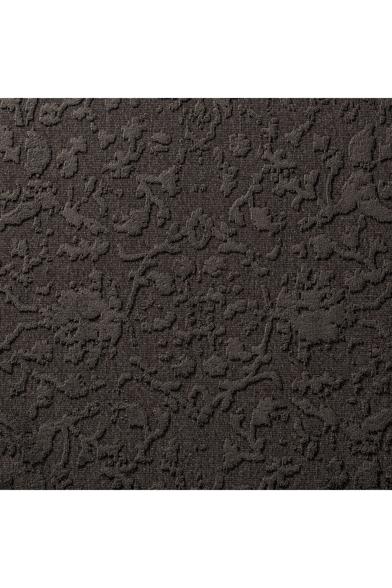 Black Viscose Carpet 6'5" x 9'5" | Vical Home Wera | Woodfurniture.com