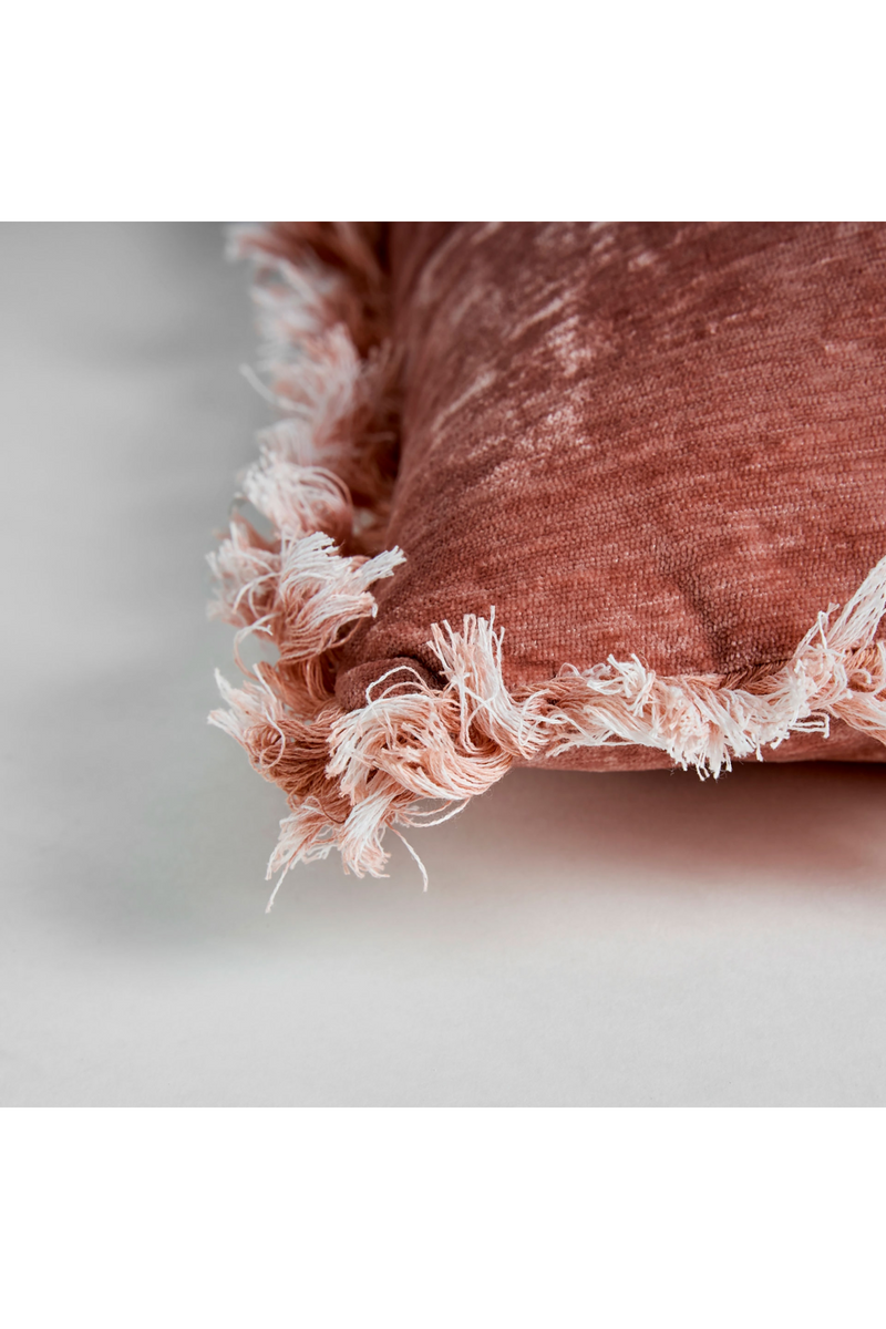 Velvet Fringed Cushion | Vical Home Airlia | Woodfurniture.com