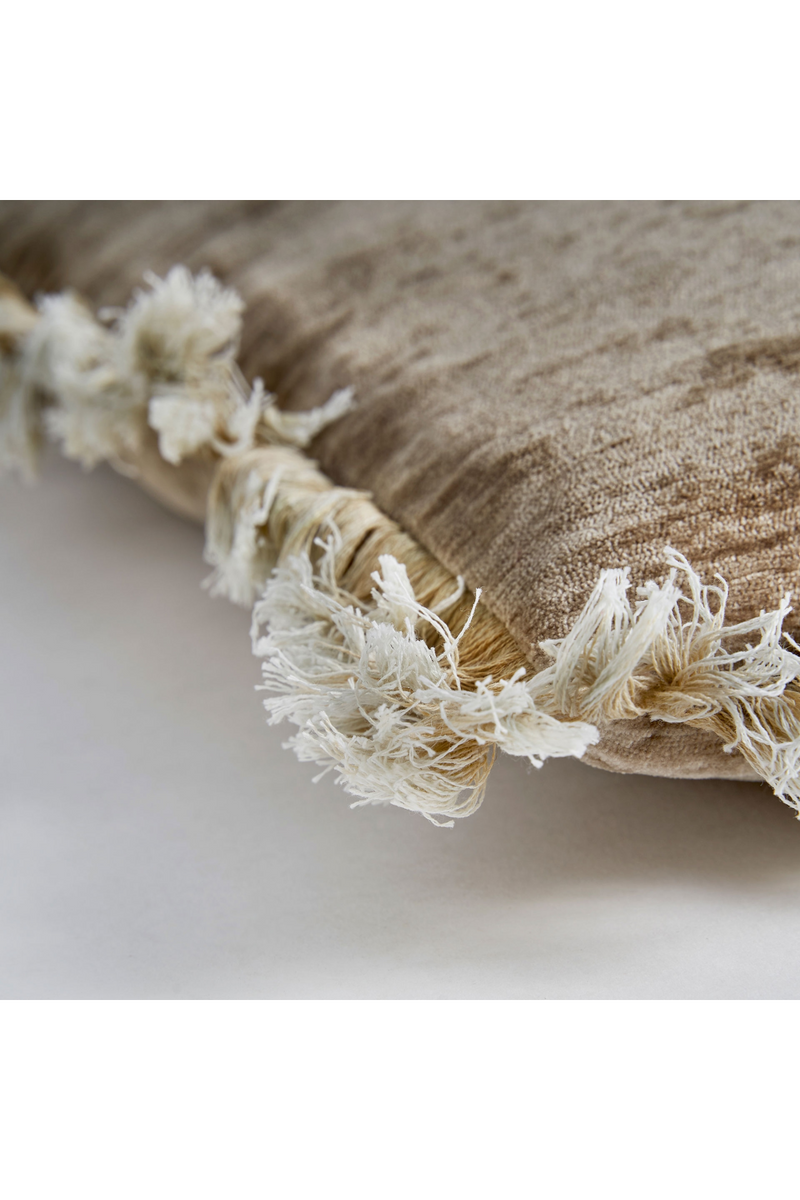 Velvet Fringed Cushion | Vical Home Airlia | Woodfurniture.com