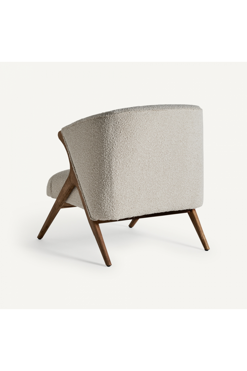 White Bouclé Armchair | Vical Home Prati | Woodfurniture.com