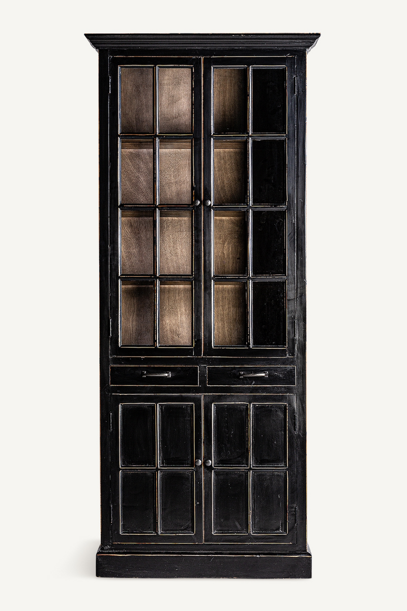 Black Mango 4-Door Display Cabinet | Vical Home Zenica | Oroatrade.com