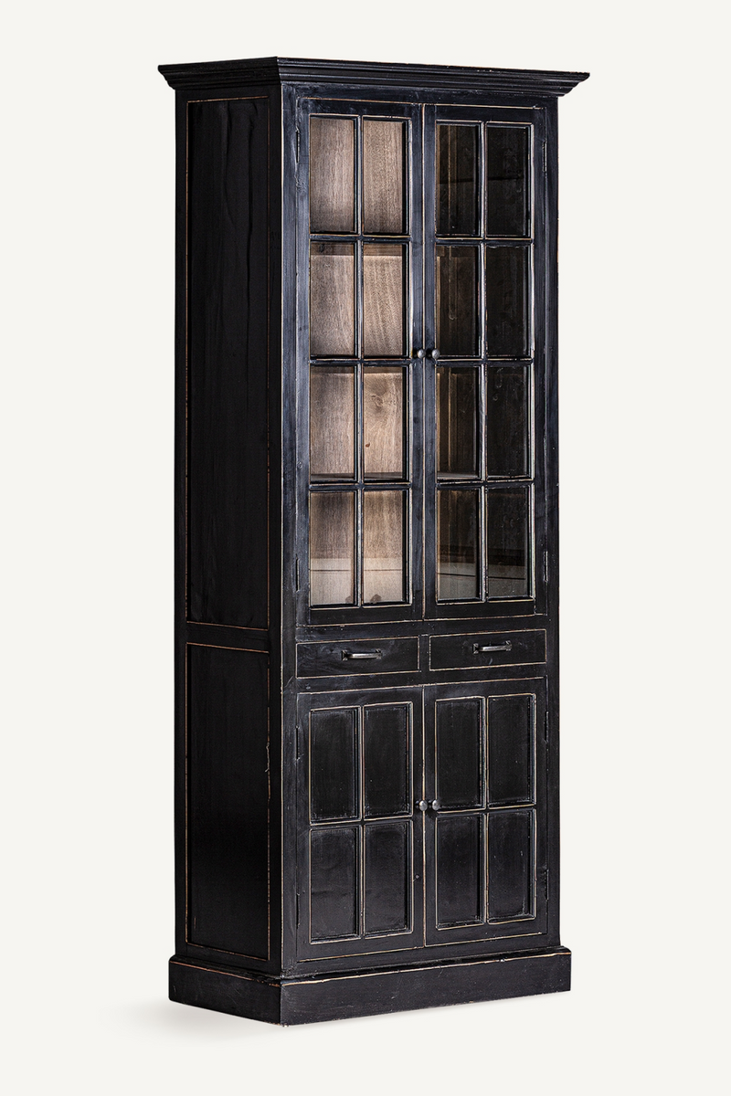 Black Mango 4-Door Display Cabinet | Vical Home Zenica | Oroatrade.com