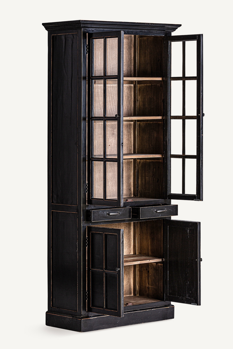 Black Mango 4-Door Display Cabinet | Vical Home Zenica | Oroatrade.com